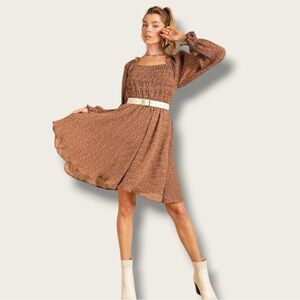 Kori Autumn Flowers Smocked Dress